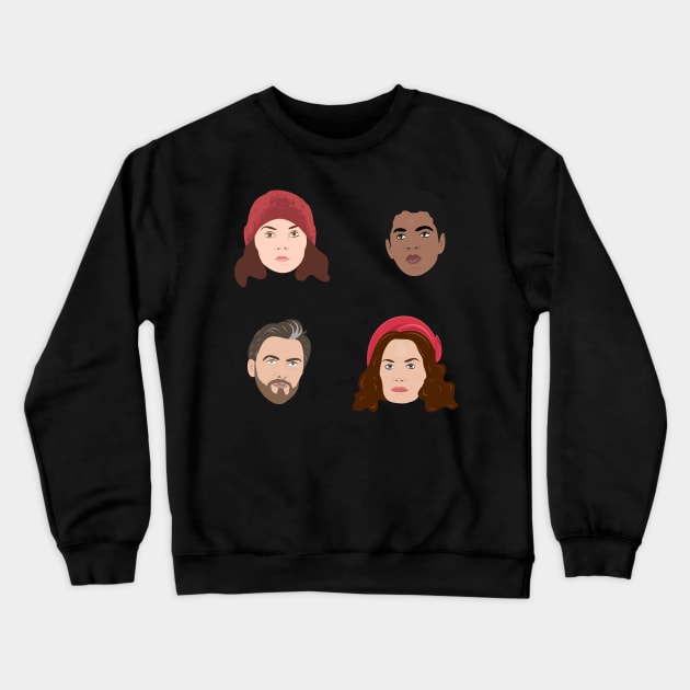 Lyra, Will, Mrs Coulter and Lord Asriel Crewneck Sweatshirt by MorvernDesigns